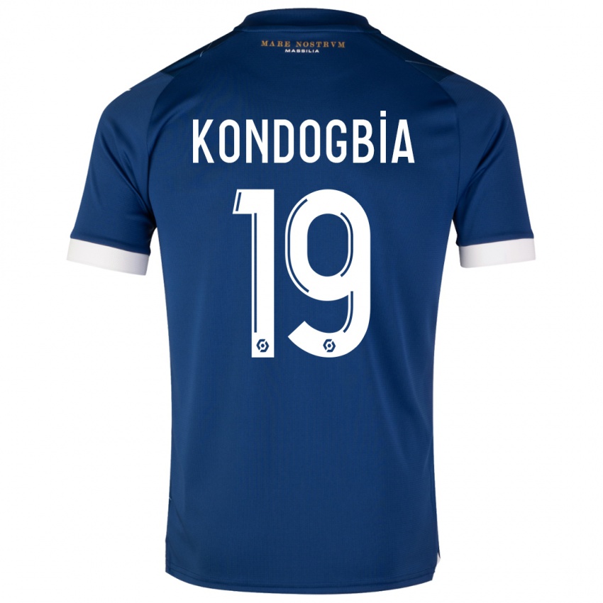 Kinder Geoffrey Kondogbia #19 Dunkelblau Auswärtstrikot Trikot 2023/24 T-Shirt