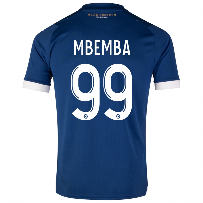 Kinder Chancel Mbemba #99 Dunkelblau Auswärtstrikot Trikot 2023/24 T-Shirt