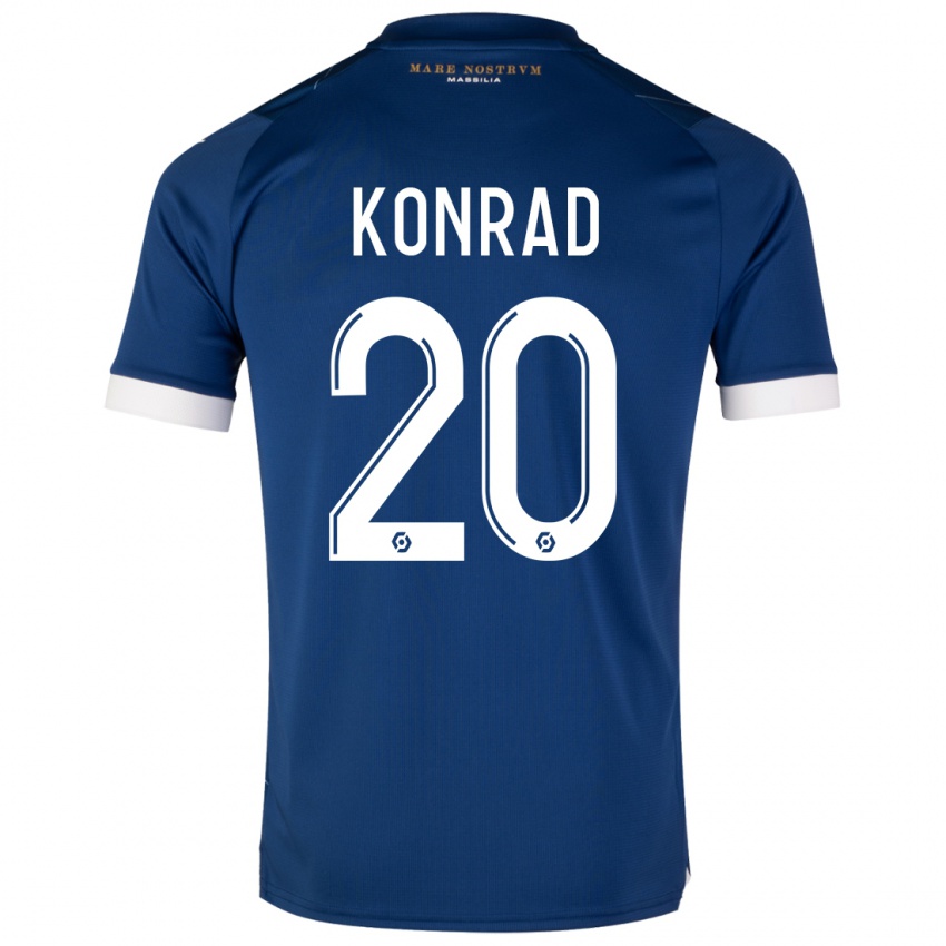 Kinder Konrad De La Fuente #20 Dunkelblau Auswärtstrikot Trikot 2023/24 T-Shirt
