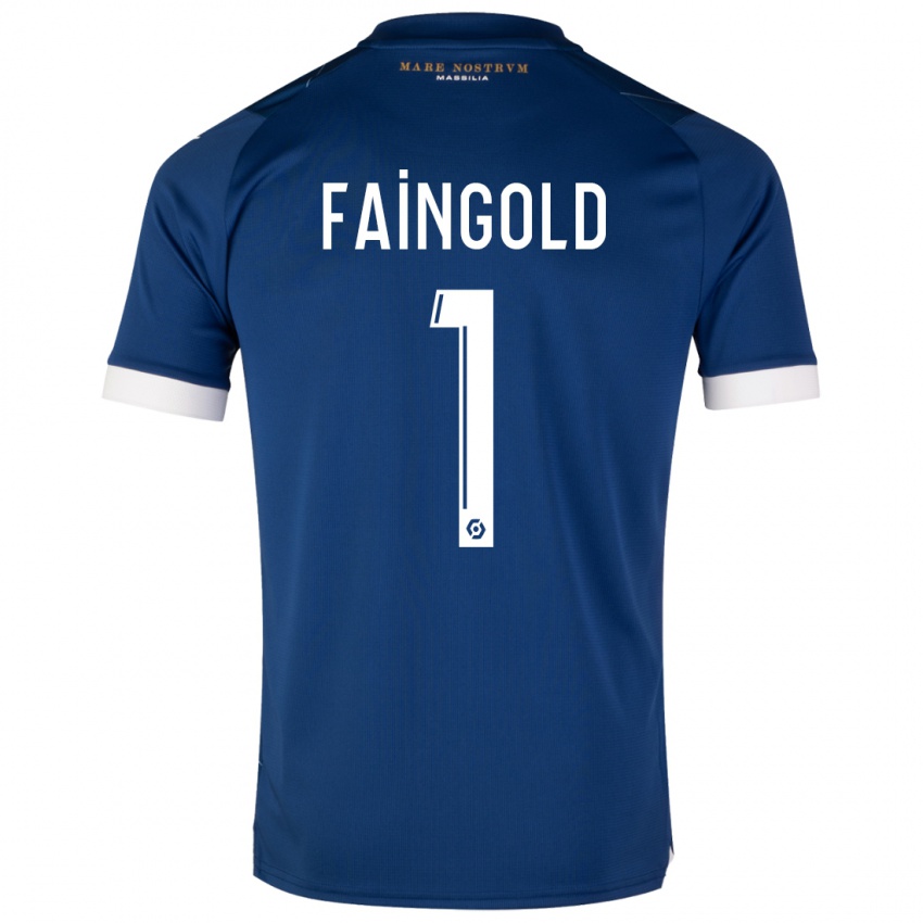 Kinder Abbie Faingold #1 Dunkelblau Auswärtstrikot Trikot 2023/24 T-Shirt