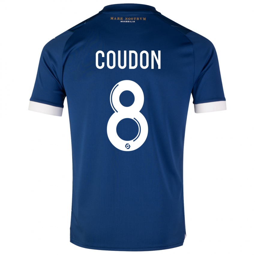 Kinder Marine Coudon #8 Dunkelblau Auswärtstrikot Trikot 2023/24 T-Shirt