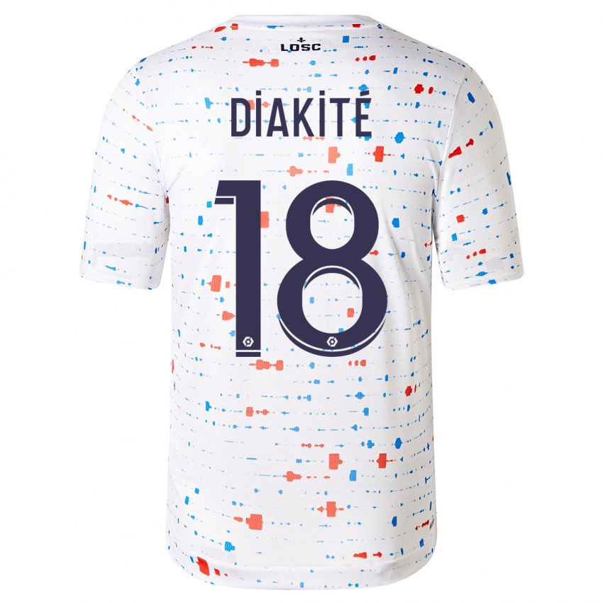 Kinder Bafodé Diakité #18 Weiß Auswärtstrikot Trikot 2023/24 T-Shirt