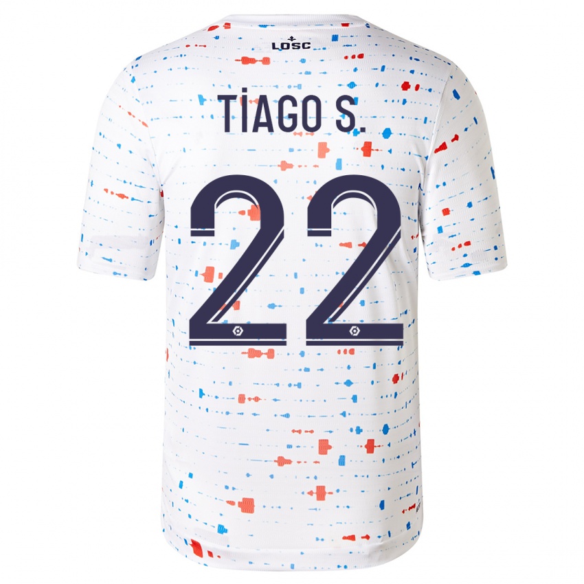 Kinder Tiago Santos #22 Weiß Auswärtstrikot Trikot 2023/24 T-Shirt
