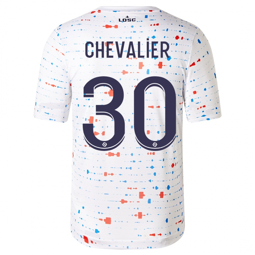 Kinder Lucas Chevalier #30 Weiß Auswärtstrikot Trikot 2023/24 T-Shirt