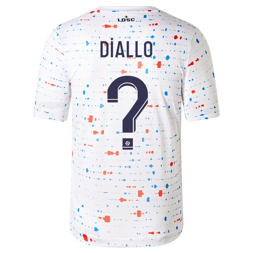 Kinder Alpha Diallo #0 Weiß Auswärtstrikot Trikot 2023/24 T-Shirt