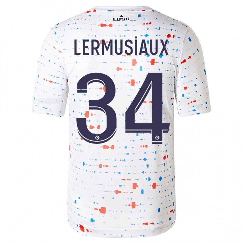 Kinder Chrystal Lermusiaux #34 Weiß Auswärtstrikot Trikot 2023/24 T-Shirt