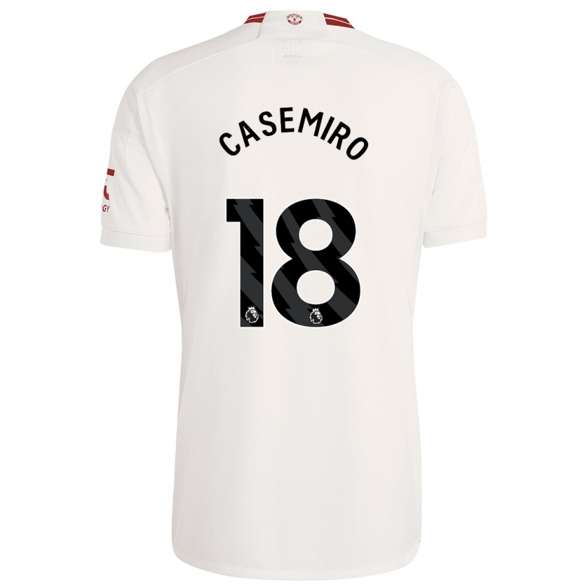 Kinder Casemiro #18 Weiß Ausweichtrikot Trikot 2023/24 T-Shirt