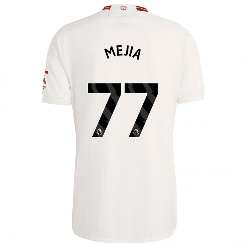 Kinder Mateo Mejia #77 Weiß Ausweichtrikot Trikot 2023/24 T-Shirt