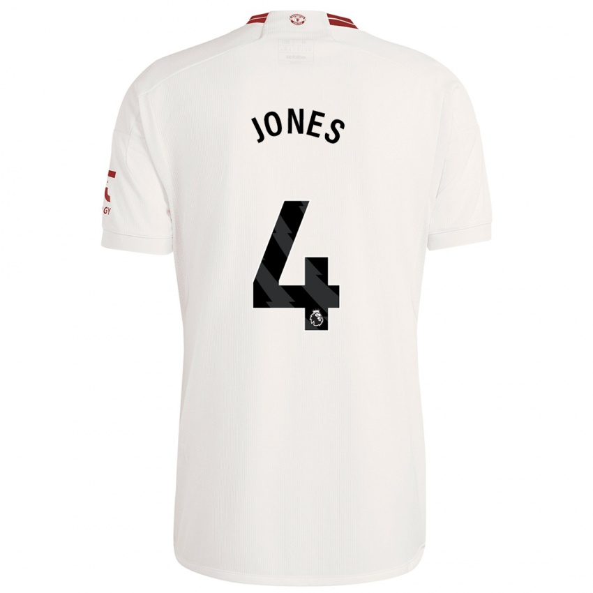 Kinder Phil Jones #4 Weiß Ausweichtrikot Trikot 2023/24 T-Shirt