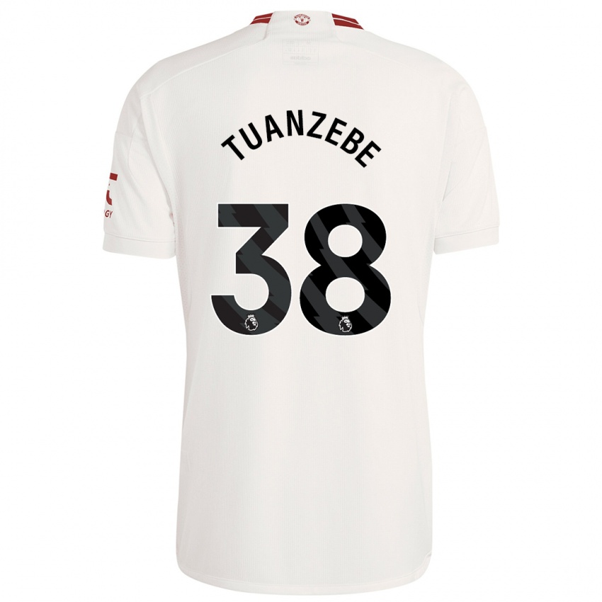 Kinder Axel Tuanzebe #38 Weiß Ausweichtrikot Trikot 2023/24 T-Shirt