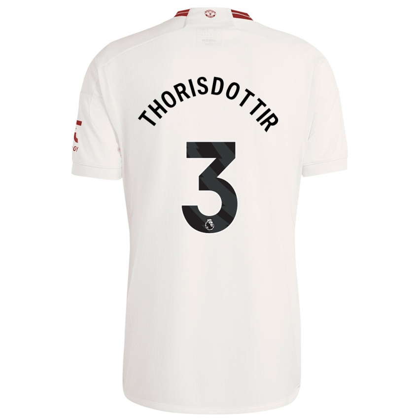 Kinder Maria Thorisdottir #3 Weiß Ausweichtrikot Trikot 2023/24 T-Shirt