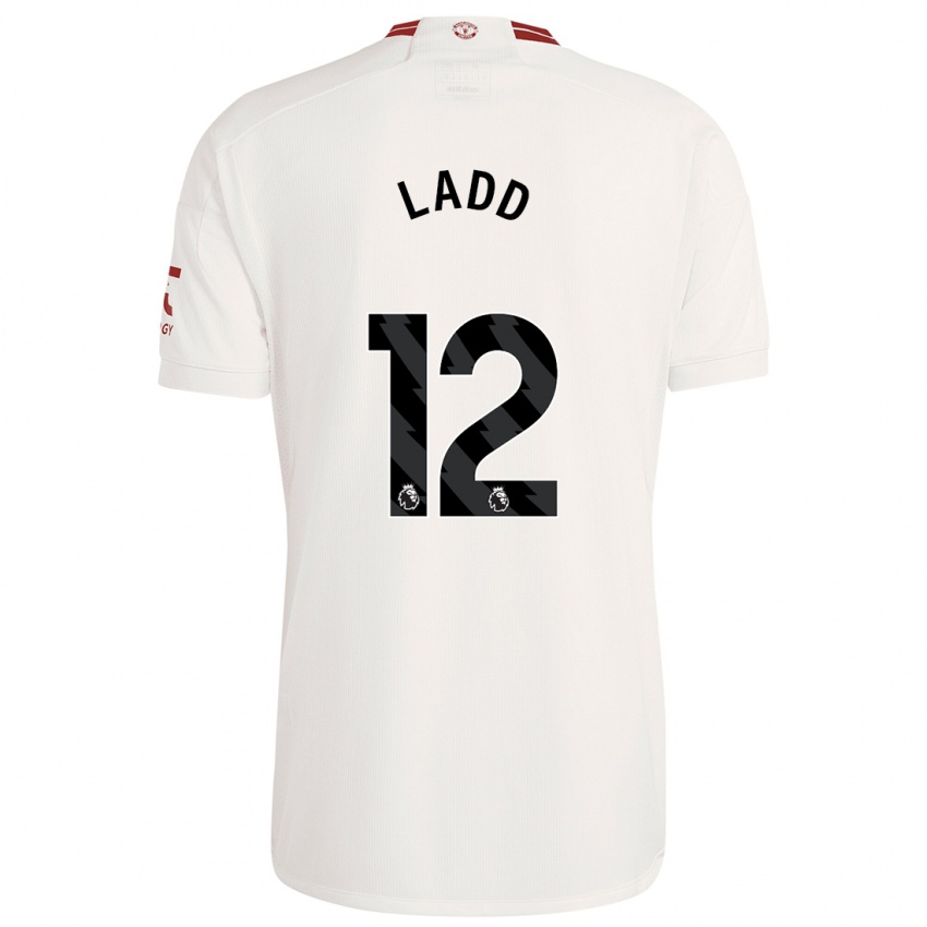 Kinder Hayley Ladd #12 Weiß Ausweichtrikot Trikot 2023/24 T-Shirt