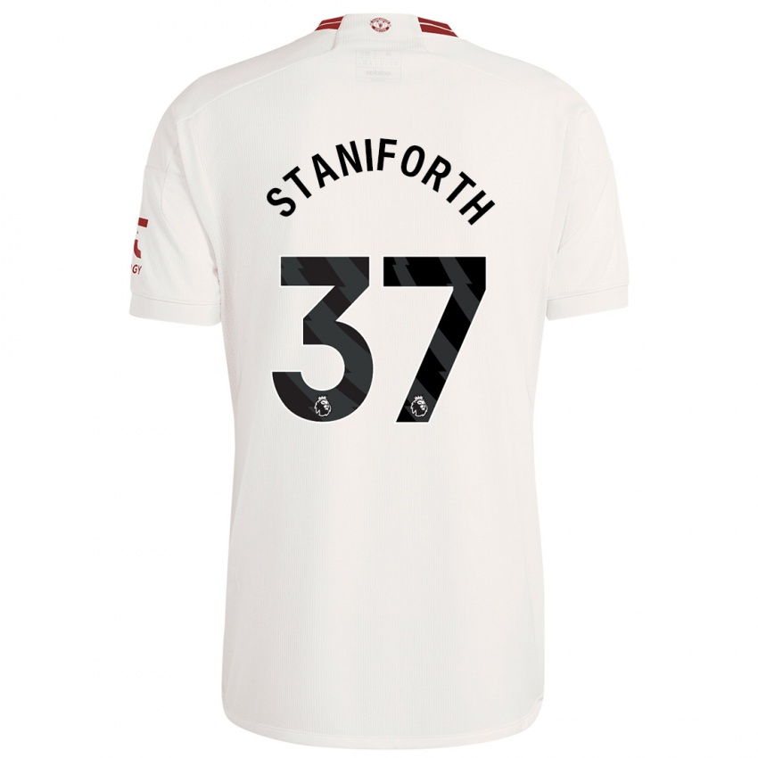 Kinder Lucy Staniforth #37 Weiß Ausweichtrikot Trikot 2023/24 T-Shirt