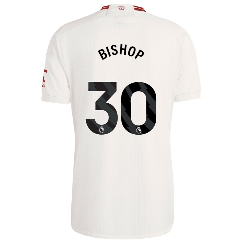 Kinder Nathan Bishop #30 Weiß Ausweichtrikot Trikot 2023/24 T-Shirt