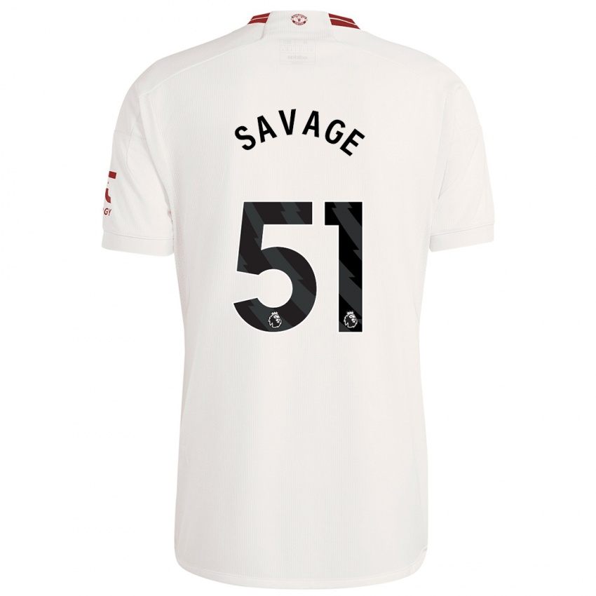 Kinder Charlie Savage #51 Weiß Ausweichtrikot Trikot 2023/24 T-Shirt