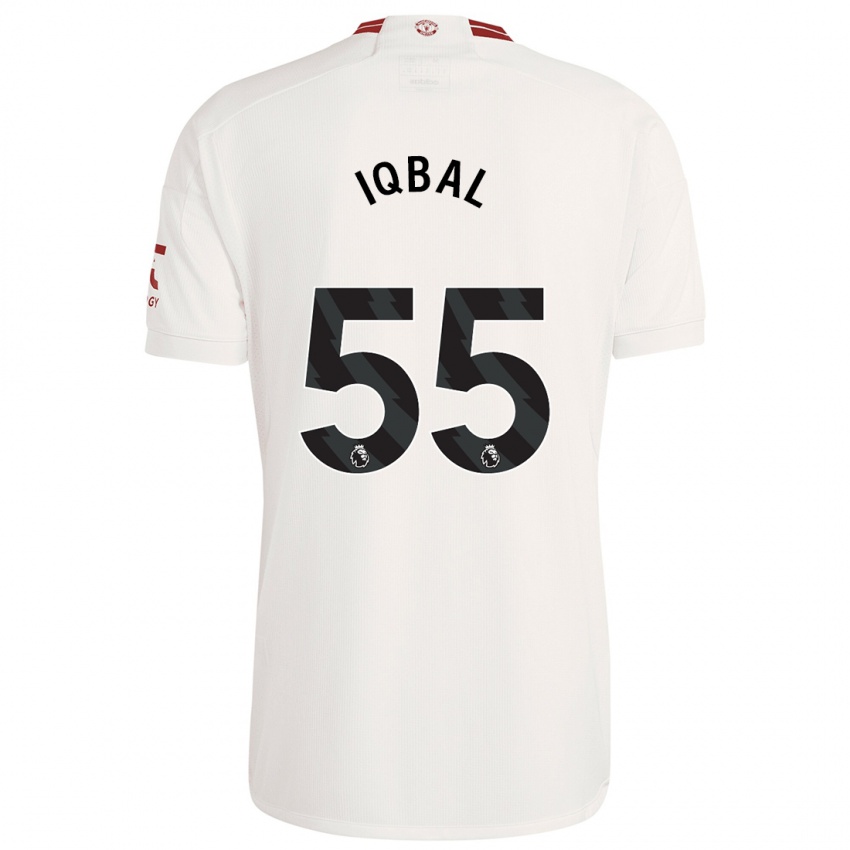 Kinder Zidane Iqbal #55 Weiß Ausweichtrikot Trikot 2023/24 T-Shirt