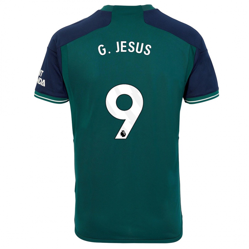 Kinder Gabriel Jesus #9 Grün Ausweichtrikot Trikot 2023/24 T-Shirt