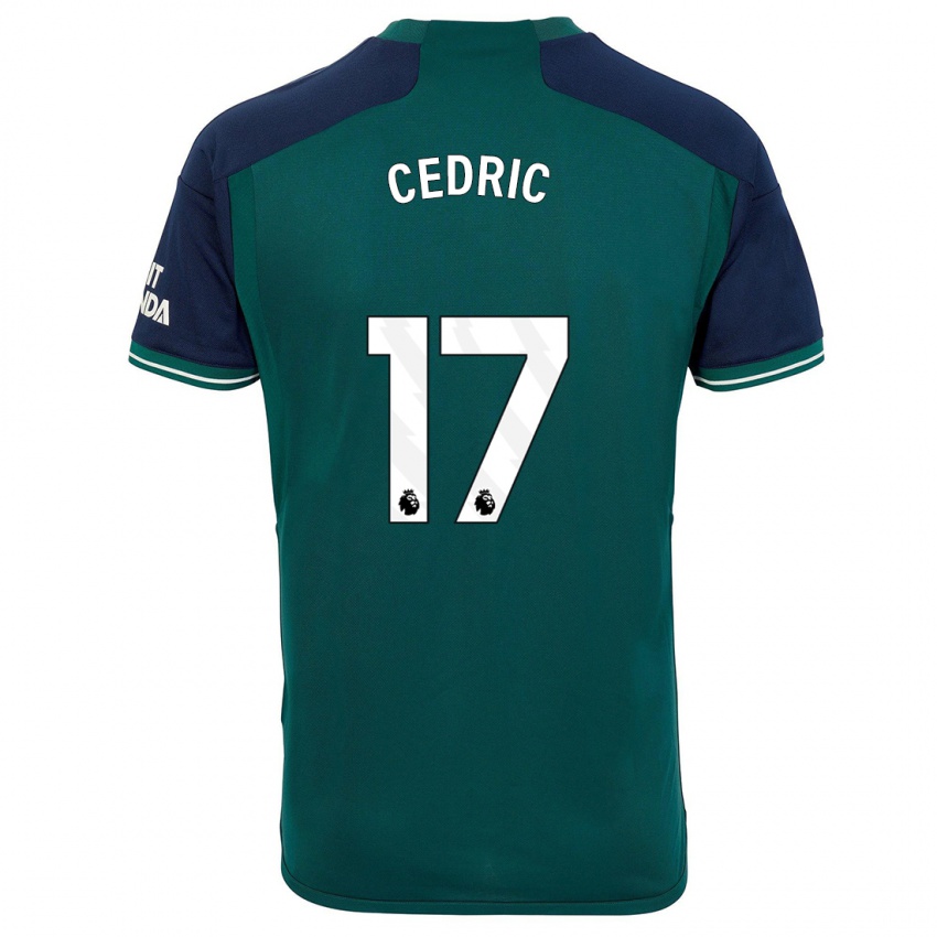 Kinder Cedric Soares #17 Grün Ausweichtrikot Trikot 2023/24 T-Shirt