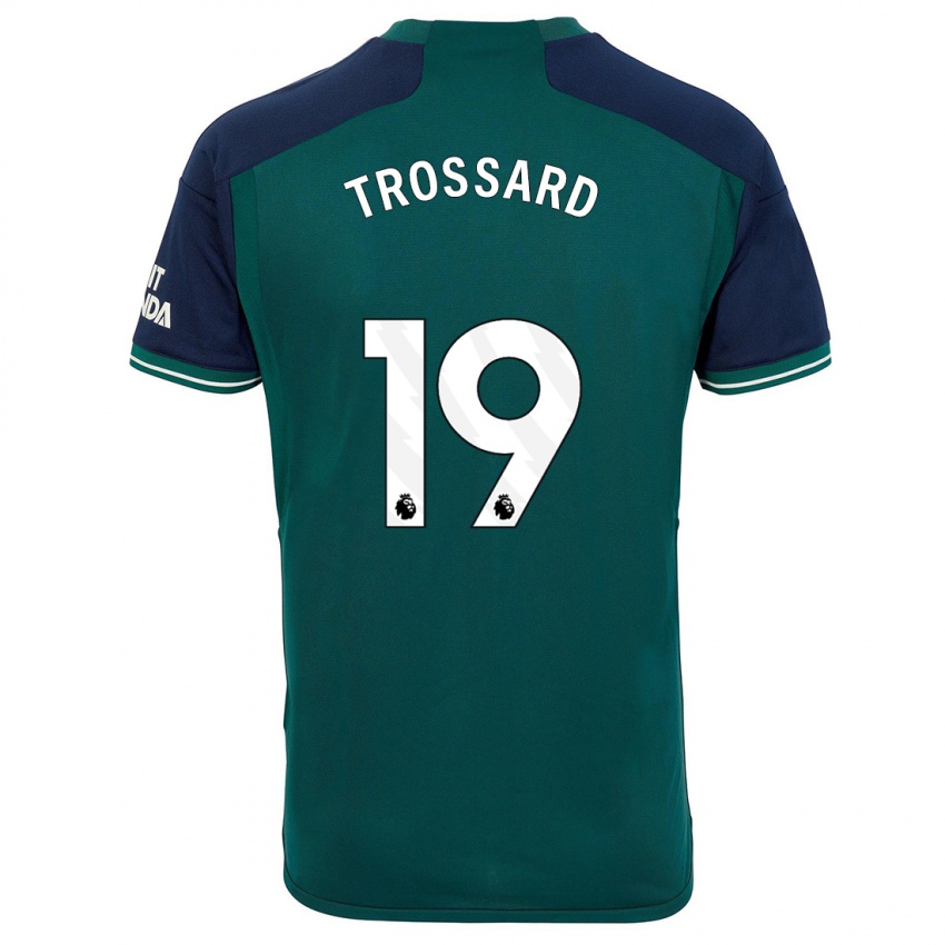 Kinder Leandro Trossard #19 Grün Ausweichtrikot Trikot 2023/24 T-Shirt