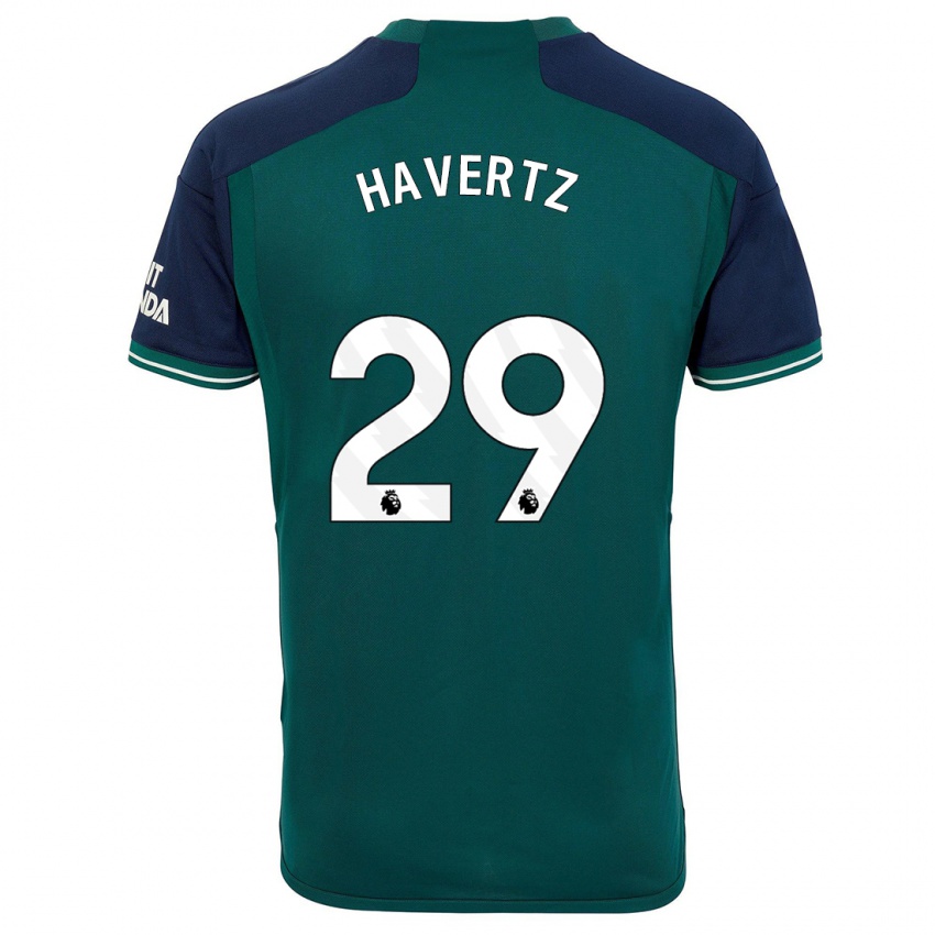 Kinder Kai Havertz #29 Grün Ausweichtrikot Trikot 2023/24 T-Shirt