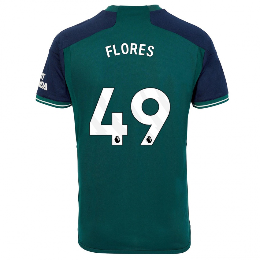 Kinder Marcelo Flores #49 Grün Ausweichtrikot Trikot 2023/24 T-Shirt