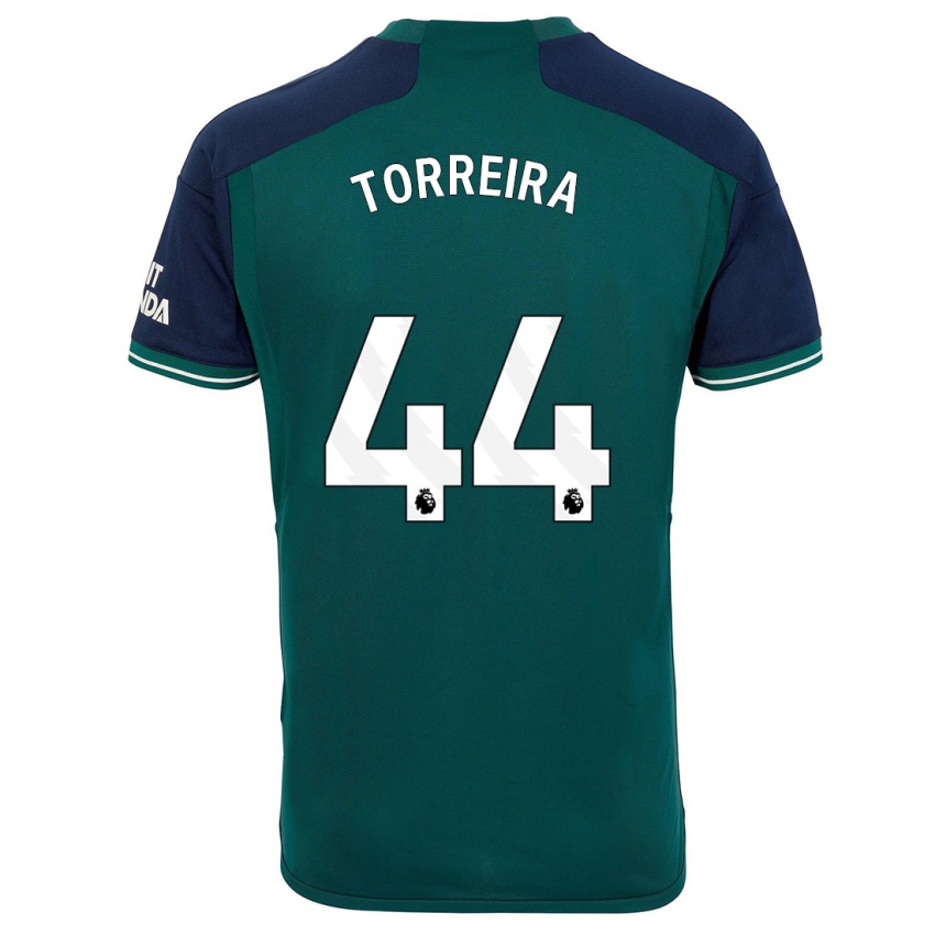 Kinder Lucas Torreira #44 Grün Ausweichtrikot Trikot 2023/24 T-Shirt
