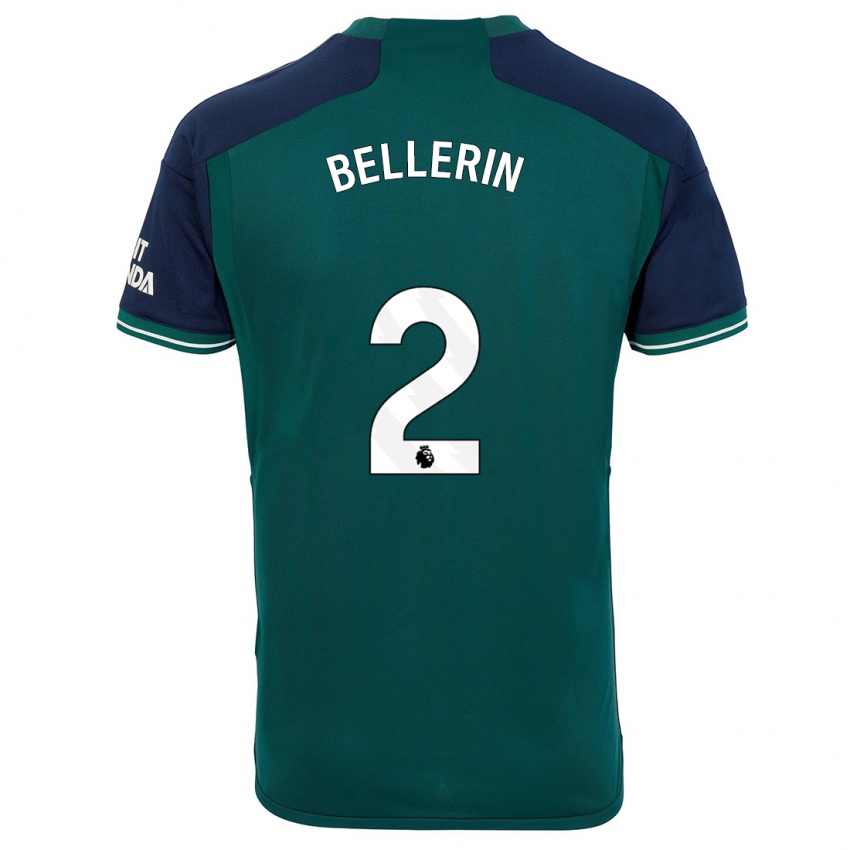 Kinder Hector Bellerin #2 Grün Ausweichtrikot Trikot 2023/24 T-Shirt