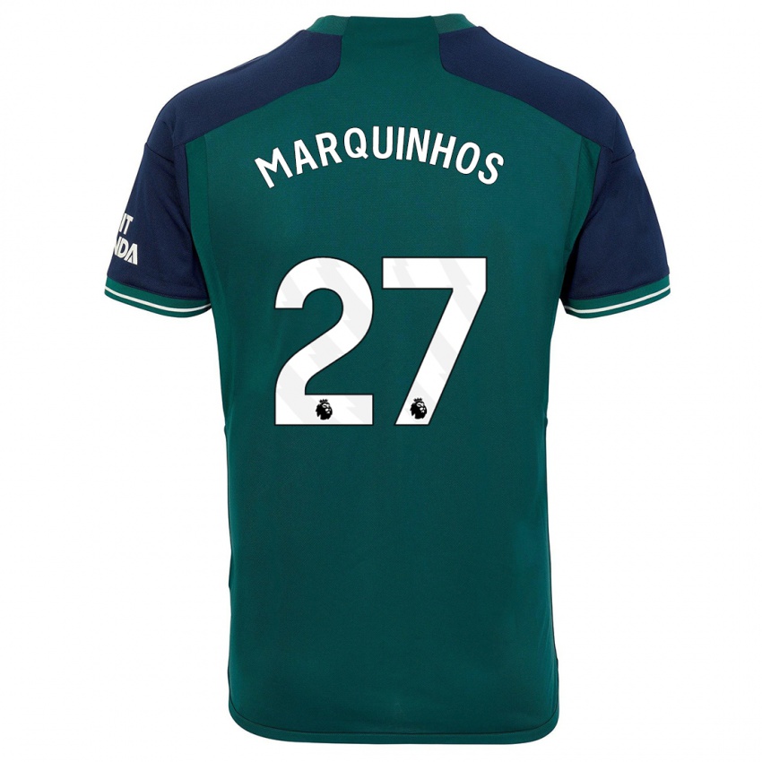 Kinder Marquinhos #27 Grün Ausweichtrikot Trikot 2023/24 T-Shirt