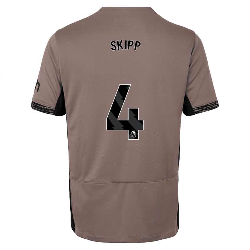 Kinder Oliver Skipp #4 Dunkelbeige Ausweichtrikot Trikot 2023/24 T-Shirt