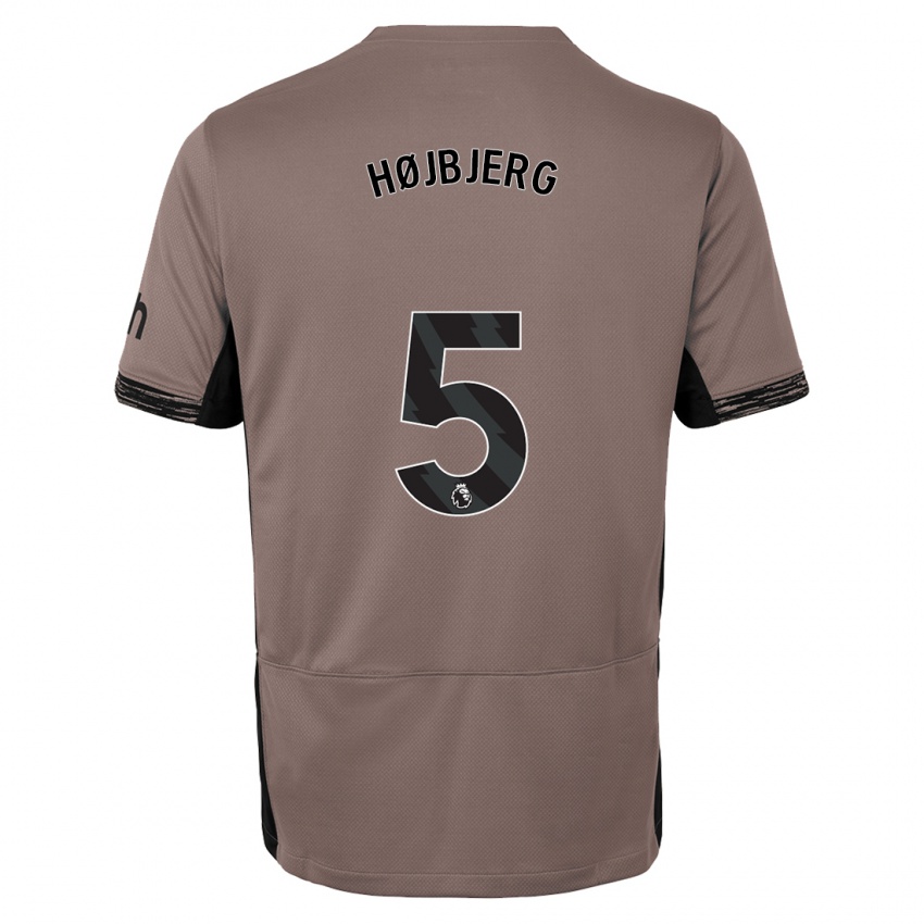 Kinder Pierre Emile Hojbjerg #5 Dunkelbeige Ausweichtrikot Trikot 2023/24 T-Shirt