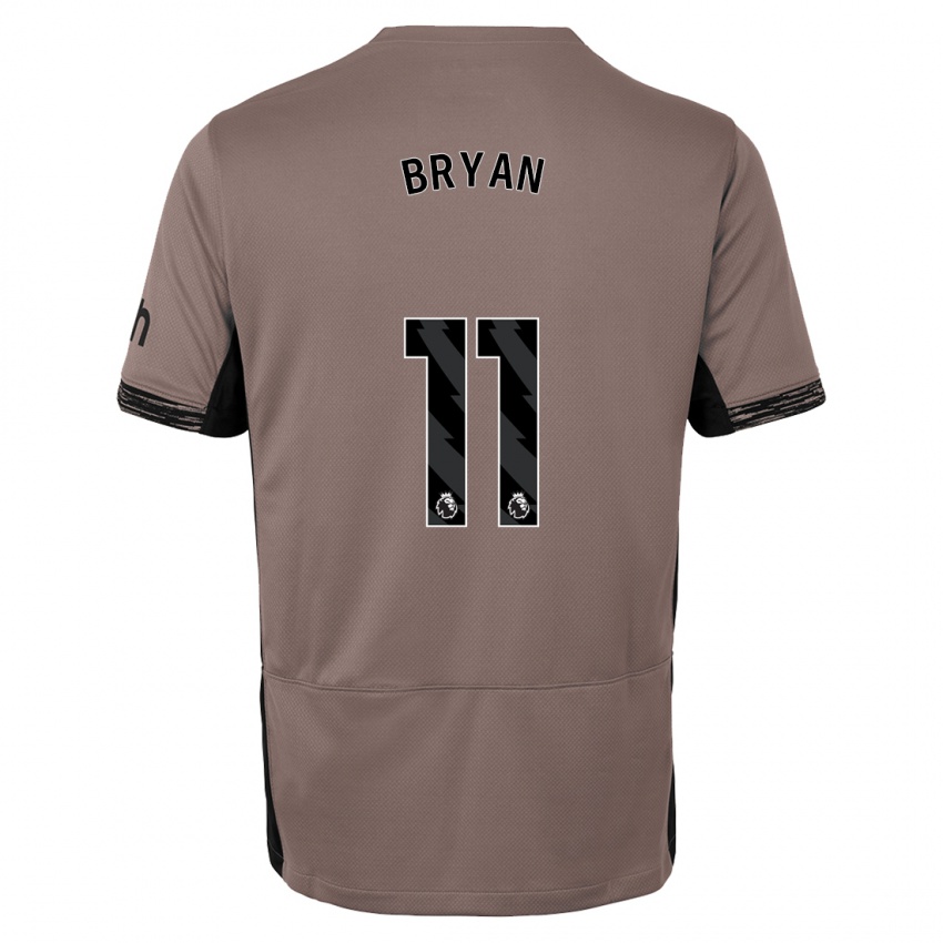 Kinder Bryan Gil #11 Dunkelbeige Ausweichtrikot Trikot 2023/24 T-Shirt