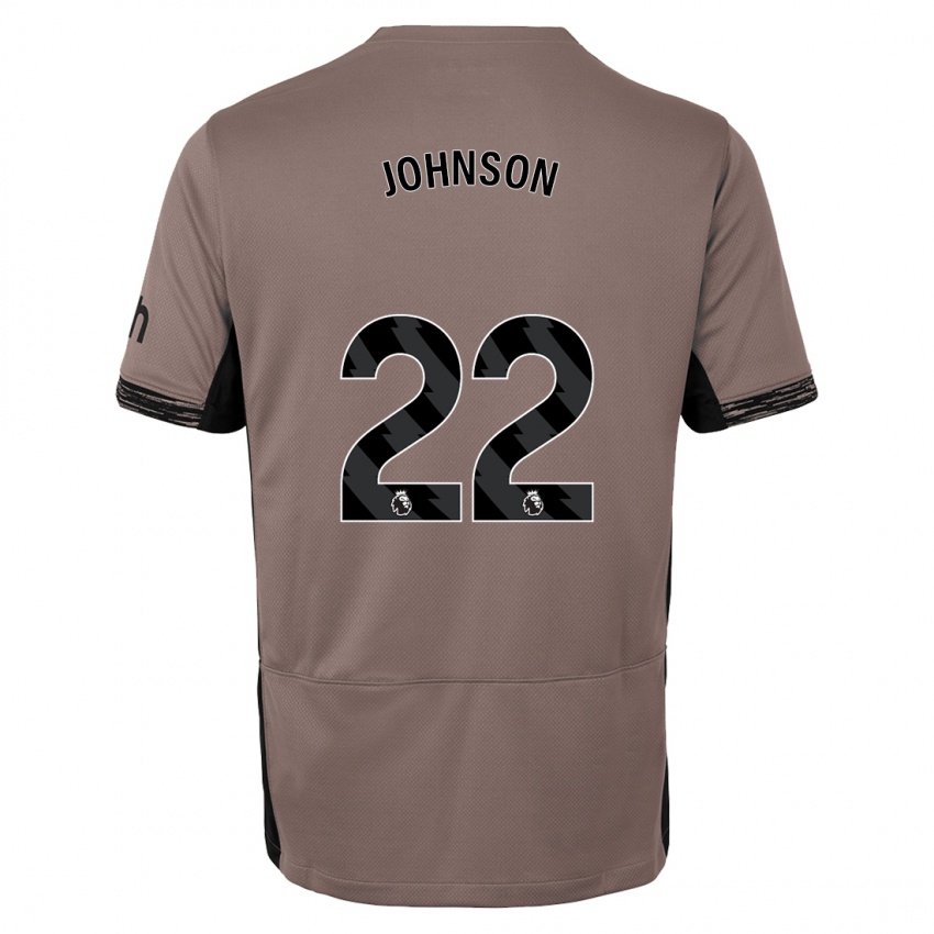 Kinder Brennan Johnson #22 Dunkelbeige Ausweichtrikot Trikot 2023/24 T-Shirt