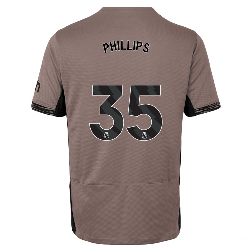 Kinder Ashley Phillips #35 Dunkelbeige Ausweichtrikot Trikot 2023/24 T-Shirt
