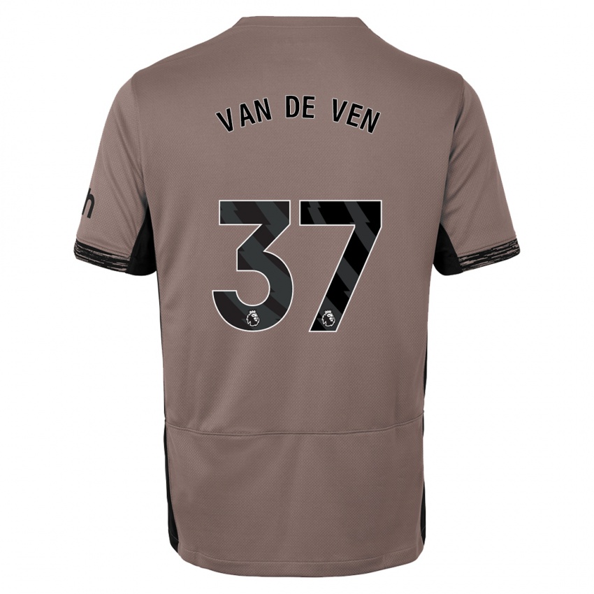 Kinder Micky Van De Ven #37 Dunkelbeige Ausweichtrikot Trikot 2023/24 T-Shirt