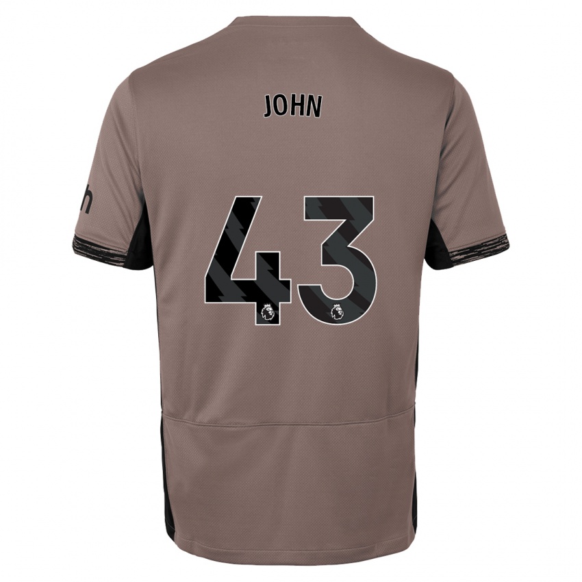 Kinder Nile John #43 Dunkelbeige Ausweichtrikot Trikot 2023/24 T-Shirt