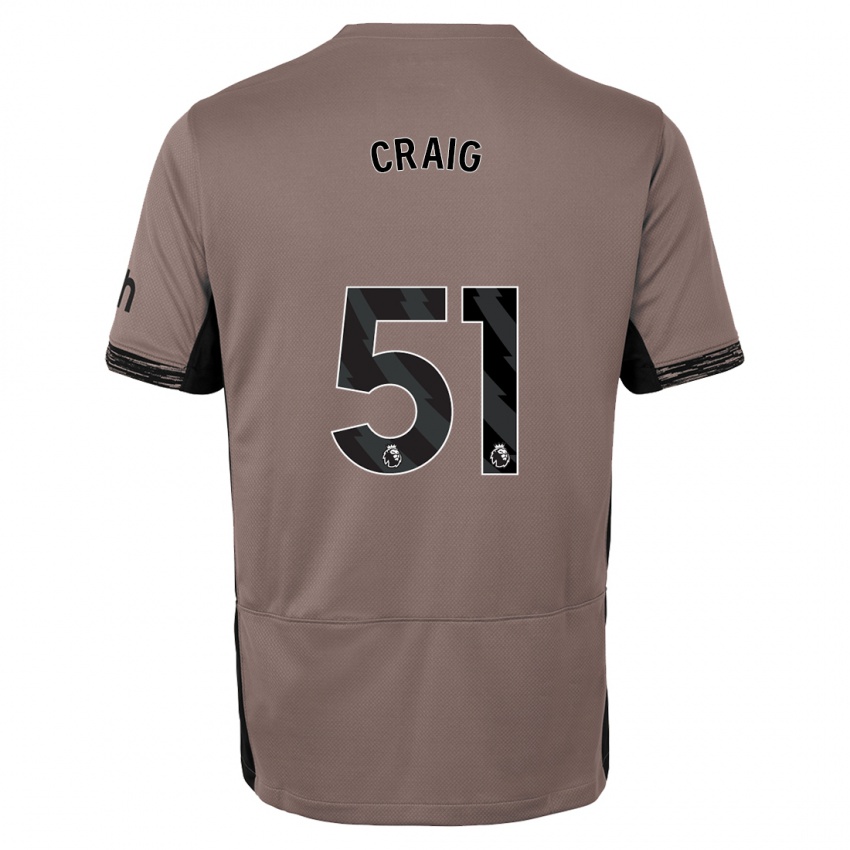 Kinder Matthew Craig #51 Dunkelbeige Ausweichtrikot Trikot 2023/24 T-Shirt