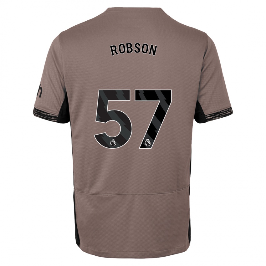 Kinder Max Robson #57 Dunkelbeige Ausweichtrikot Trikot 2023/24 T-Shirt