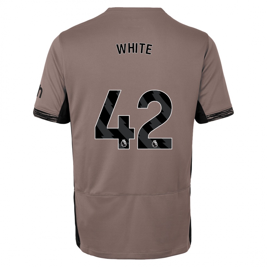 Kinder Harvey White #42 Dunkelbeige Ausweichtrikot Trikot 2023/24 T-Shirt