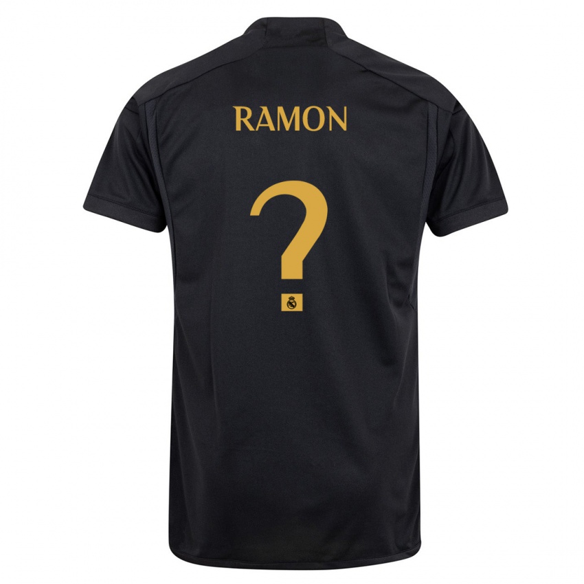 Kinder Jacobo Ramon #0 Schwarz Ausweichtrikot Trikot 2023/24 T-Shirt