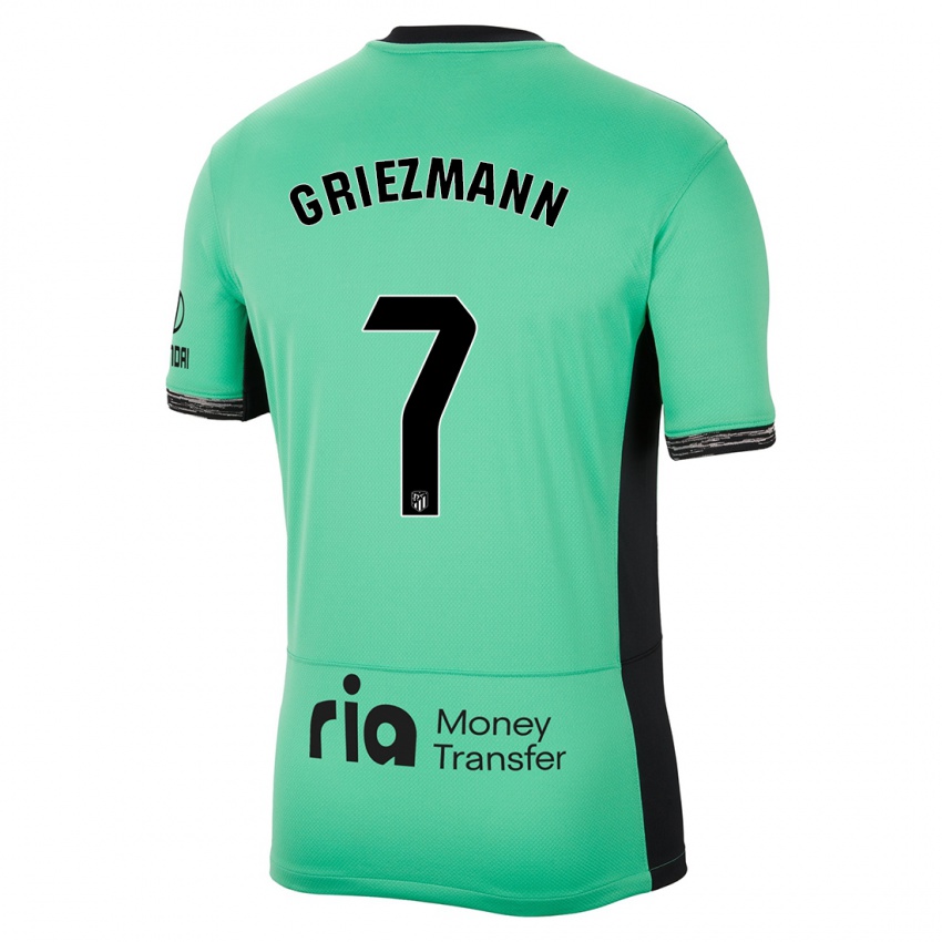 Kinder Antoine Griezmann #7 Frühlingsgrün Ausweichtrikot Trikot 2023/24 T-Shirt