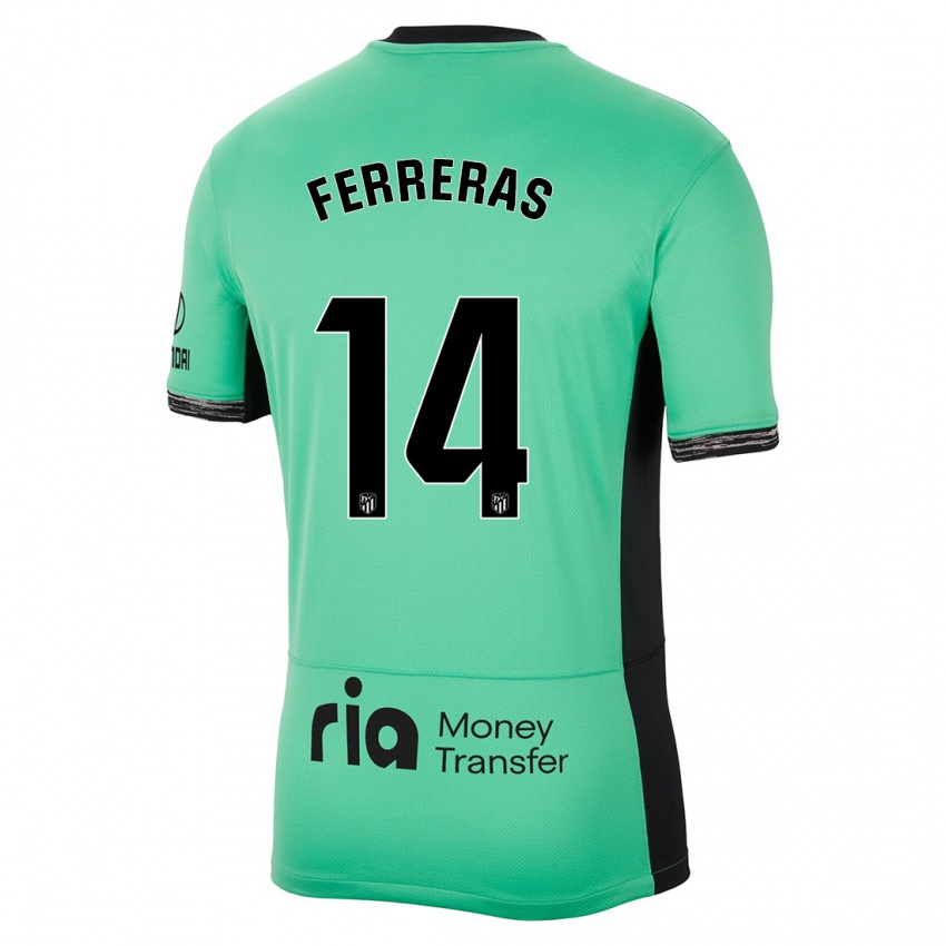 Kinder Adrian Ferreras #14 Frühlingsgrün Ausweichtrikot Trikot 2023/24 T-Shirt