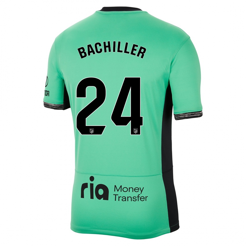 Kinder Iker Bachiller #24 Frühlingsgrün Ausweichtrikot Trikot 2023/24 T-Shirt