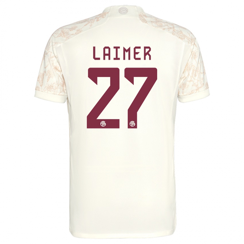 Kinder Konrad Laimer #27 Cremefarben Ausweichtrikot Trikot 2023/24 T-Shirt