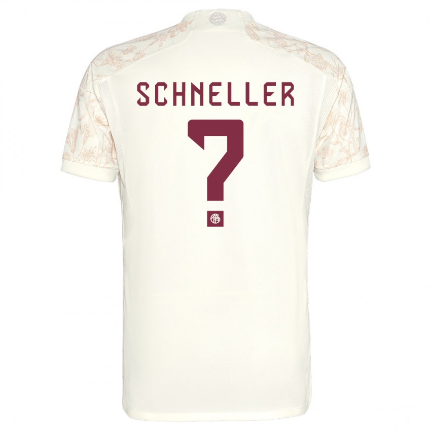 Kinder Lukas Schneller #0 Cremefarben Ausweichtrikot Trikot 2023/24 T-Shirt