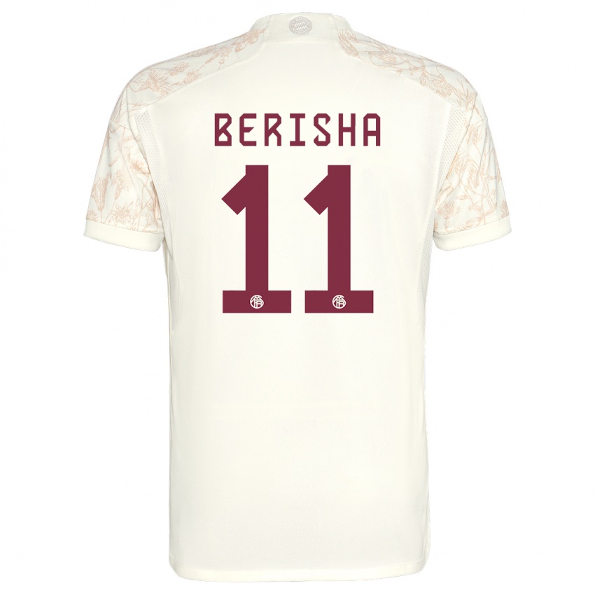 Kinder Dion Berisha #11 Cremefarben Ausweichtrikot Trikot 2023/24 T-Shirt