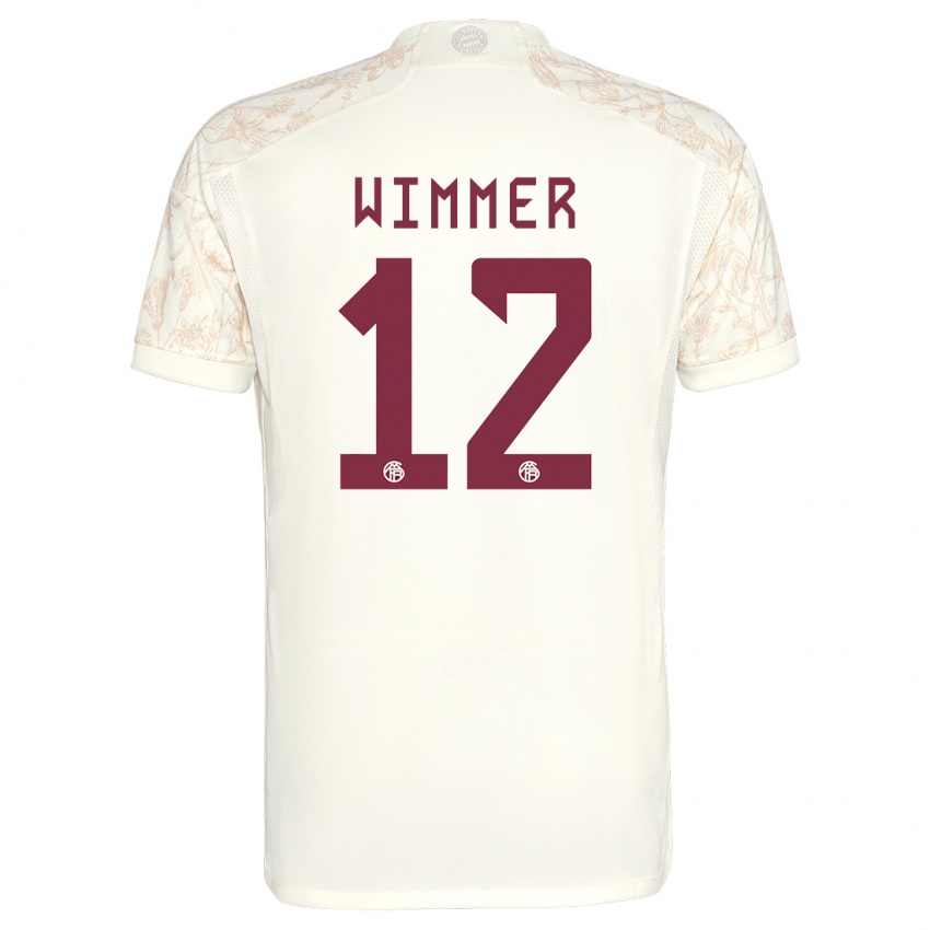 Kinder Benedikt Wimmer #12 Cremefarben Ausweichtrikot Trikot 2023/24 T-Shirt