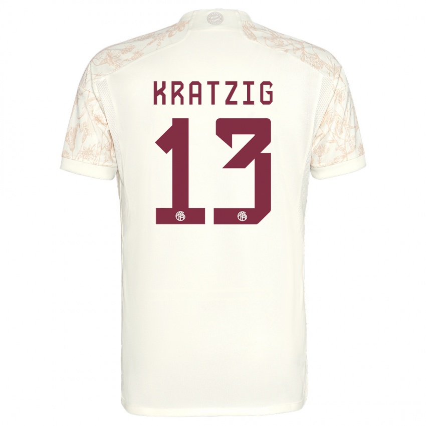 Kinder Frans Kratzig #13 Cremefarben Ausweichtrikot Trikot 2023/24 T-Shirt
