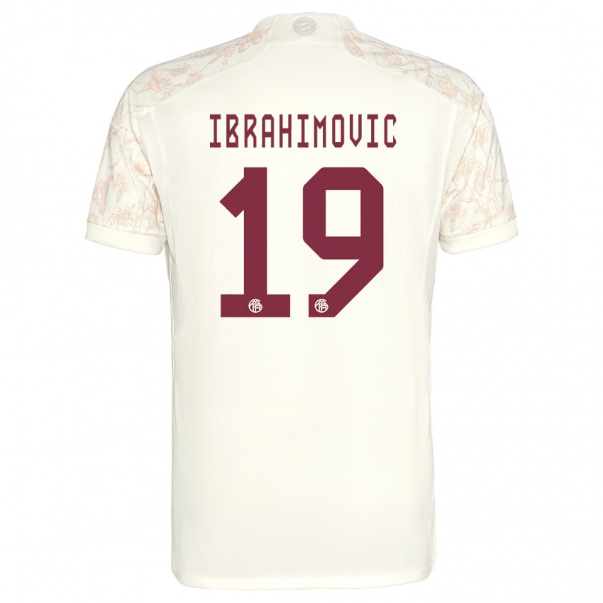 Kinder Arijon Ibrahimovic #19 Cremefarben Ausweichtrikot Trikot 2023/24 T-Shirt