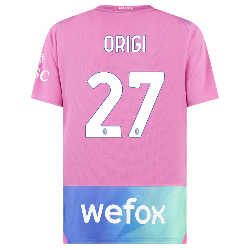 Kinder Divock Origi #27 Pink Lila Ausweichtrikot Trikot 2023/24 T-Shirt