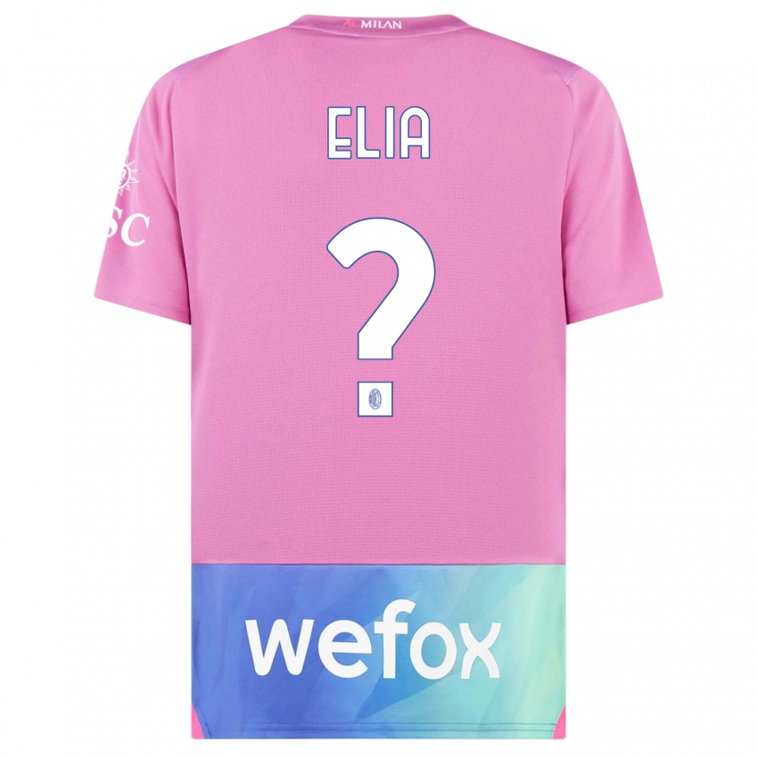 Kinder Emanuele Elia #0 Pink Lila Ausweichtrikot Trikot 2023/24 T-Shirt